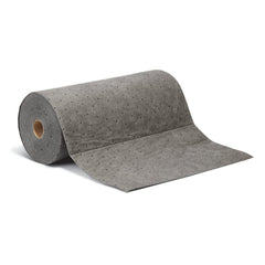 PIG mat roll front view shows durable gray roll and brand benefit of long-lasting protection