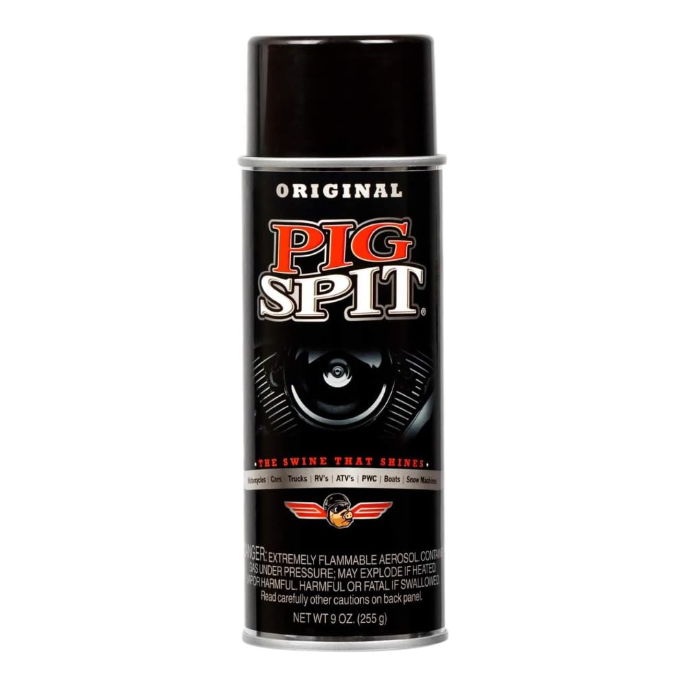 Pig Spit front can packaging showing label and benefits