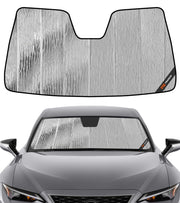 Pigenius AstraGuard front view on Lexus IS showing full windshield coverage and cooler cabin