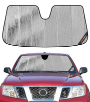 Pigenius front-facing sunshade showing full windshield coverage and heat reduction