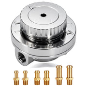 Pilida regulator front view showing durable zinc alloy body and compact design benefit