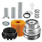 Pilida front view of oil filter cap showing fit and finish for reliable replacement