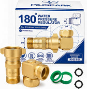 PILISPARK regulator front view showing brass body and threads for reliable connection