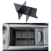 PIMCAR front view of center console organizer showing neat compartments and improved storage