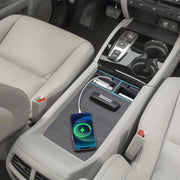 PIMCAR front view showing neat console fit and cable routing benefit