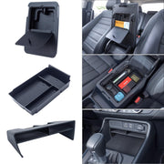 PIMCAR front view showing organizer set installed and tidy console benefit