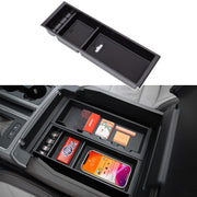 PIMCAR front view of center console tray showing neat organization benefit