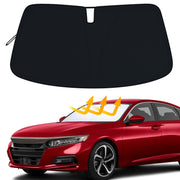 PIMCAR front view fitted on Honda Accord windshield showing full coverage benefit