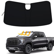 PIMCAR front view installed on Silverado shows full windshield coverage and heat reduction