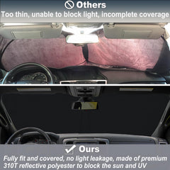 PIMCAR shade in Ram cabin demonstrating glare reduction and interior protection