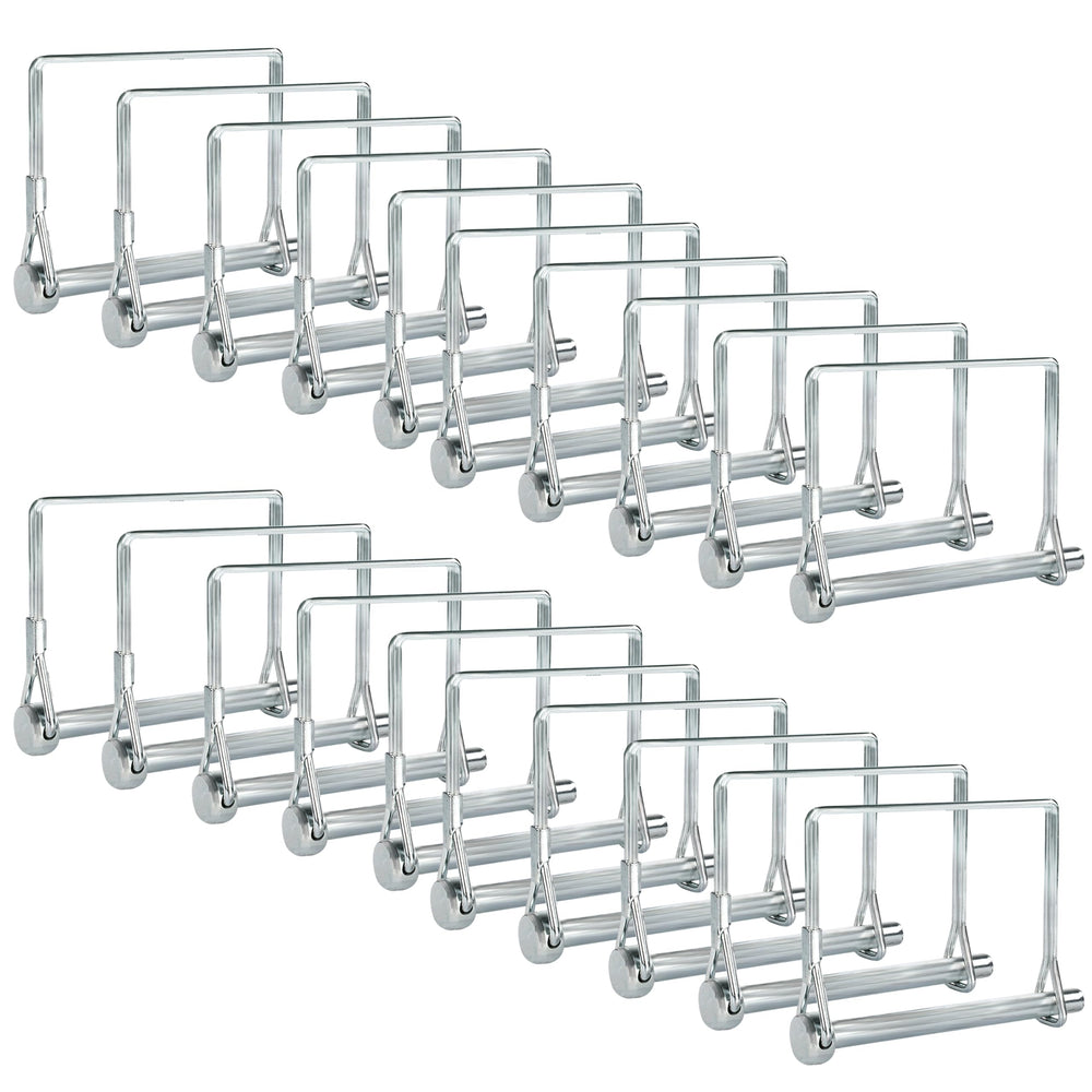 PINAILER front packaging showing 20 square trailer pins and kit benefits