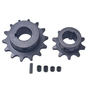 pinkhatcat front view of 14T and 10T sprockets showing bore and finish for easy identification
