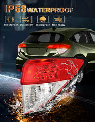 Pinkomoto taillight side profile detail highlighting durable PMMA and ABS shell