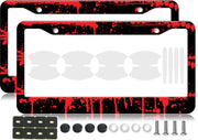 Pirffii front view of red blood pattern frame showing bold design and curb appeal