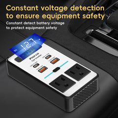 PiSFAU illuminated voltage display in car providing battery monitoring