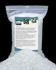 PLANTIONAL clear beads front packaging showing bulk 3lb supply and neutral base benefiting DIY crafters