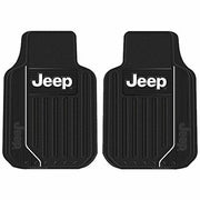 Plasticolor Jeep front mat packaging showing product and quick install benefit