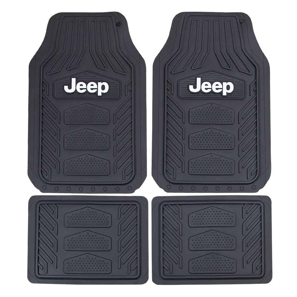 Plasticolor Jeep WeatherPro front mat laid flat showing coverage and protection