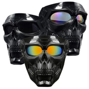 PLOOTA front view three masks showing full-face coverage and team uniformity