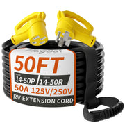 PlugSaf front NEMA 14-50 plug showing durable grip and safe connection