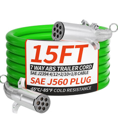 PlugSaf front view of 7-way plug showing durable design and clear pins for secure connection