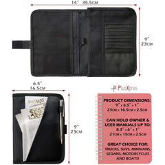 PlusXpres auto log book and tire gauge included for vehicle tracking
