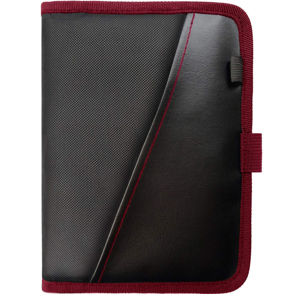 PlusXpres front closed red organizer showing compact benefit