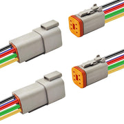 PLUXPAER front view of 6-pin DT connector showing secure housing and quick-connect benefit