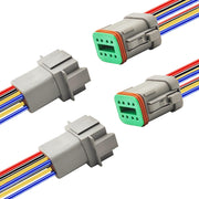 PLUXPAER front view of 8-pin DT connector showing secure latch and robust housing