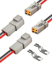 PLUXPAER front view of 2-pack connectors showing packaged set and accessories for easy identification
