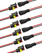 PLUXPAER front view of 6-pack connectors showing complete set and benefit quick identification
