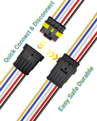 PLUXPAER wired leads detail showing 14AWG tinned copper durability