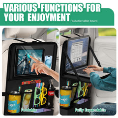 Plzpik large pockets holding an iPad and books, enables easy entertainment storage