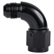 Podavelle front view of 6AN 90° adapter showing compact elbow and durable finish