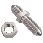 Podavelle front view stainless bulkhead adapter shows AN3 profile and durable finish, ensures reliable pass-through