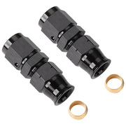 Podavelle adapter front view showing black anodized finish and AN6 port for durable connections