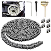 Podoy full 10ft #35 chain laid out showing length and links benefits easy replacement