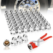 Podoy front packaging 60-pack chrome lug nut covers, easy fleet protection