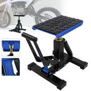 POLARBEAR front view of blue aluminum stand showing stable platform benefit