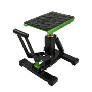 POLARBEAR front view of green aluminum stand showing sturdy frame and portability