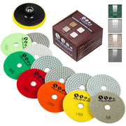 POLISHSURF front packaging showing 7-piece 4 inch pad kit and benefits
