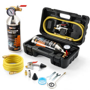 POLIWELL front packaging showing complete flush kit and case for organized transport