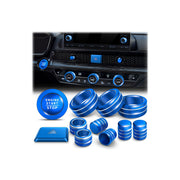 Polodunn front packaging showing complete blue knob cover set, easy install benefit