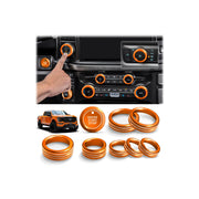 Polodunn front packaging showing full 9-piece orange trim set and fit labels