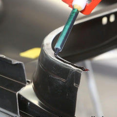 Polymix cartridge loaded in caulking gun for easy professional application
