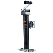 POPBULL front view of weld-on trailer jack showing sturdy construction and reliable support