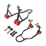 porotmotor front stand assembled showing stable lift and easy access