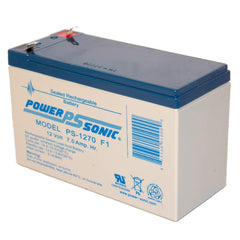 Power Sonic PS-1270 close-up of F1 terminal and label highlighting easy installation benefit