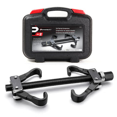 Powerbuilt front view of kit in case showing tools neatly organized and protected