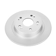 PowerStop front view of coated rear rotor showing clean finish and corrosion resistance